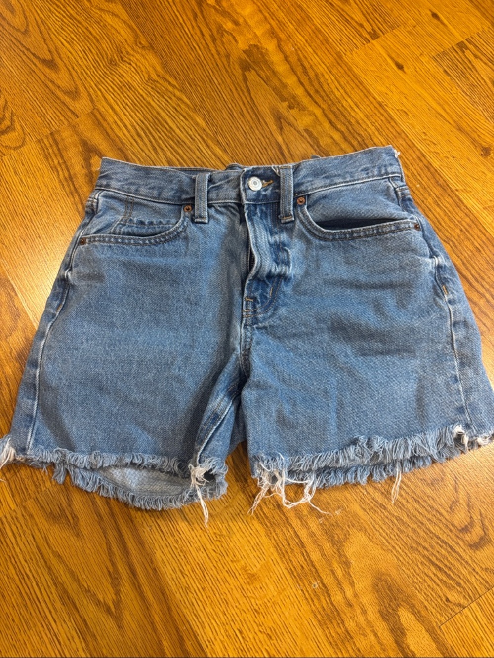 Old Navy Blue Frayed Hem Denim Shorts